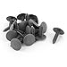 Uxcell a14102400ux0641 Gray Car Auto Parts Plastic Push Screw Rivet Panel Fixings Clip, 20 Piece