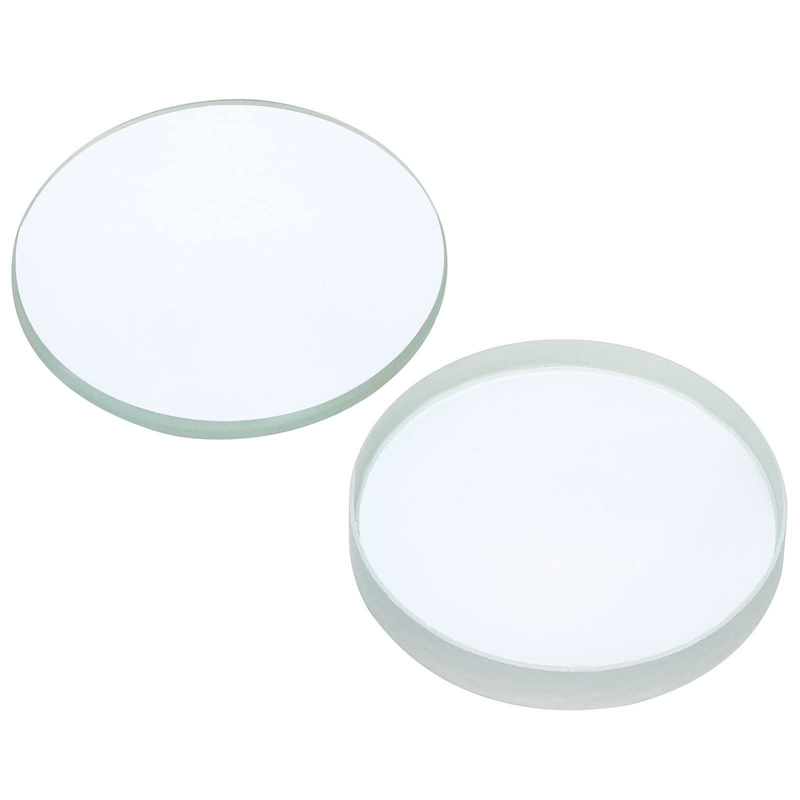 PATIKIL 0.4" (10mm) Focal Length Double Convex and Concave Lens Set, Glass Optically Polished Round Edges Lens for Physics Experiment Classroom, Clear