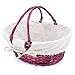 Durior Wicker Basket Woven Picnic Basket Empty Oval Willow Large Storage Basket with Double Handles Fruit Serving Baskets Easter Basket 15.5