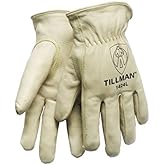 Tillman 1424 Pearl Medium Grain Cowhide Leather Drivers Glove - Keystone Thumb - 1424 MD [PRICE is per PAIR]
