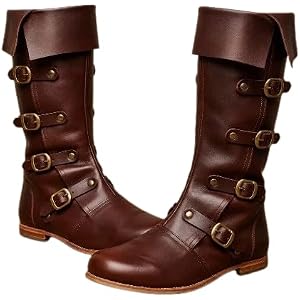 Medieval Leather Viking Boots – Renaissance Larp Ren Faire Shoes for Halloween