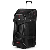 High Sierra 57020-1041 AT7 Wheeled Duffel with Backpack Straps, Black, 32-Inch