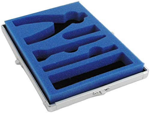 KR Multicase Silver Aluminium Accessory case with Blue Foam Tray Set: for Hobby Tools
