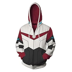 VOSTE Anime Cartoon Cosplay Lance Hoodie 3D Printed Keith Zipper Jacket (Small, Color 1)