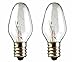 2-Pack 15 Watt Bulbs for Scentsy Plug-in Nightlight Warmer Wax Diffuser, 15W 120 Volt
