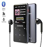 MP3 Player, 16GB Player with Bluetooth 4.2, Music Player with FM Radio, One Click Recording, 2.4