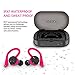 Wireless Headphones, APEKX True Wireless Bluetooth 5.0 Sports Earbuds, IPX7 Waterproof Stereo HiFi Sound, Built-in Mic Earphones with Charging Case (Pink)