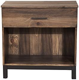 Origins by Alpine Weston Nightstand, 28" W x 16" D x 28" H, Rustic Pine Finish