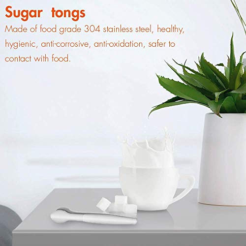 image for Tonmidej 4 inch Mini Appetizers Tongs - Set of 8 - Stainless Steel Sil