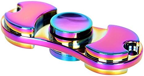 Rocona Colorful fingertips Spinning Finger Toy helps focu,relax,boredom,Colorful Spinner,double leaves Spinner, bright color Spinner, aluminum Spinner, decompression artifacts