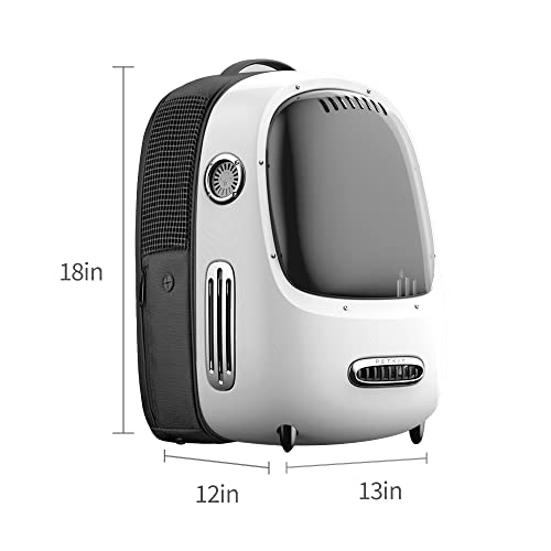 PETKIT Ventilated Cat Backpack Carrier with Inbuilt Fan & Light, Comfortable Cat Dog Backpack