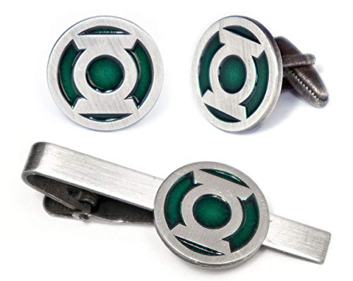 SharedImaginationGreen Lantern Tie Clip, Justice League Cufflinks, Batman vs Superman Tie Tack Jewelry, Green Lantern Logo Cuff Links Link Wedding Party Gift, Avengers Groomsmen Gifts