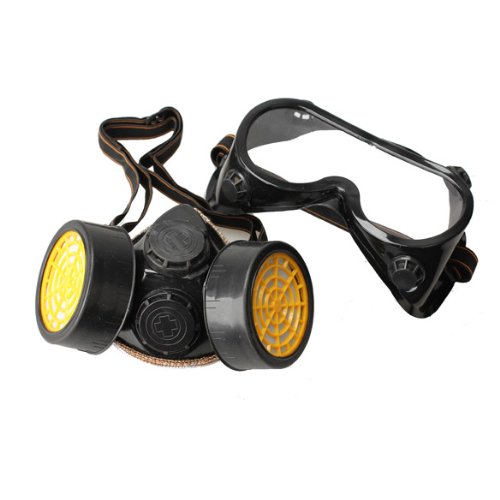Vktech Industrial Gas Chemical Anti-Dust Respirator Mask Goggles Set (Style A)