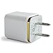 eBerry Dual USB Wall Charger,12 Watt for Apple and Android Devices (Golden)
