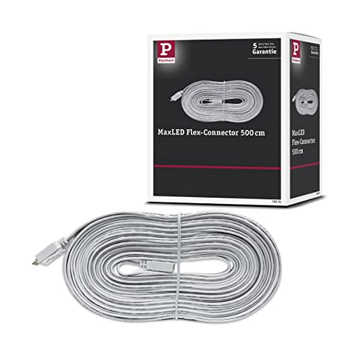 Paulmann 70574 MaxLED Connection Cable for LED Strip 5 m Extension Cable Stripe Accessory Bridging White Compensation of Uneven Surfaces 5-pin