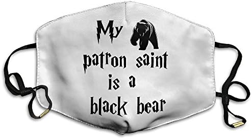 KZ MASKS Unisex My Patron Saint Is A Black Bear Printed Cotton Mouth-Masks Face Mask Polyester Anti-dust Masks