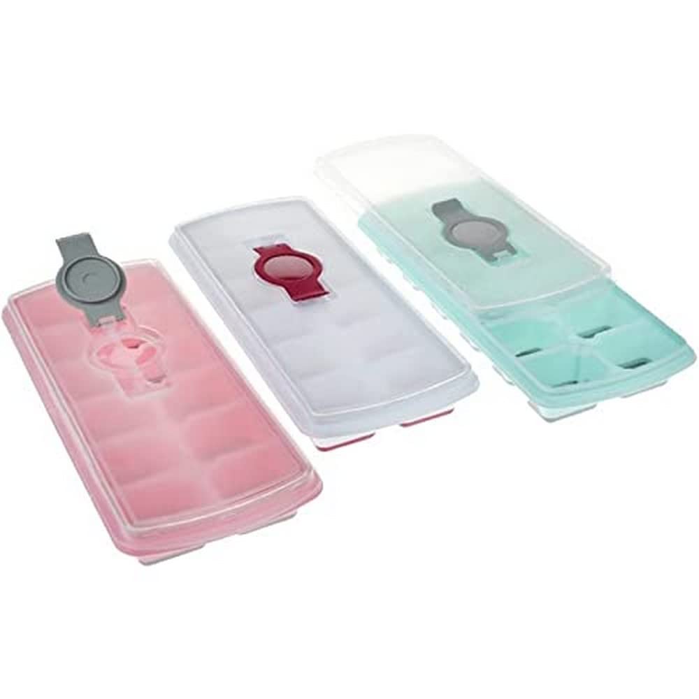 Easy Fill ICE Cube Mold -12 Store & Serve Ice Cube Tray, Cocktails, Frozen Yoghurt, Sorbet, Home, Bar, Restaurant & Cafe (Easy Fill Tray with Lid)