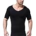 LYXCLS Men's Slimming Body Shaper Tummy Waist Magic Compression Shirt Black