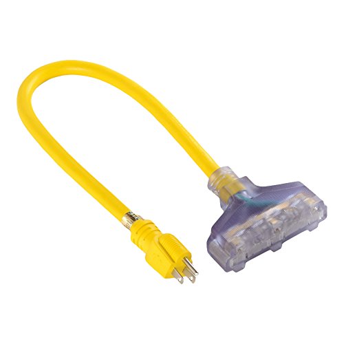 ATE Pro. USA 70076 Extension Cord, 2', 12 Gauge, 3-Prong