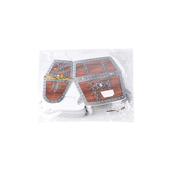 MEJOSER 30 Stück (8x4x10.5cm) Piraten Schatztruhe Schatzkiste Kindergeburtstag Pirat Schatzkiste Piraten Gastgeschenk für Piraten Party Mitgebsel Give-Aways – Bild 8