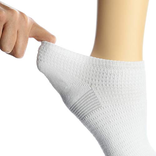 Doctor's Choice Men's Diabetic & Neuropathy Ankle Socks, No Show, NonBinding with Aloe