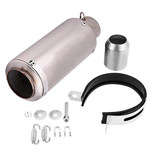 DEALPEAK Motorcycle Exhaust Muffler Tailpipe Tail Pipe Tip Stainless Steel Universal Titanium-Color (Color : Titanium) - Thumbnail 5