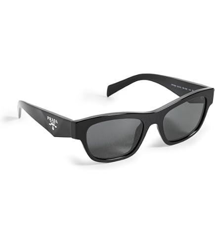 Prada Women's Rectangular Triangle Logo Sunglasses, Pink, One Size