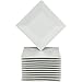 10.5 Inch Porcelain Square Dinner Plates - 6 Packs, White