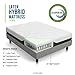 LUCID 10 Inch Latex Hybrid Mattress - Responsive Latex Foam and Encased Springs - Medium Firm Feel - Motion Isolation - Edge Support - Gel Infused - Pressure Relief - Bed in a Box - Full Size
