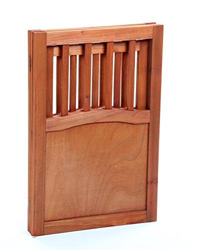 51.5'' Indoor/Outdoor Free Standing Solid Wood 3 Panel Folding Pet Gate with Door