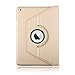 iPad Keyboard Case for iPad 2/3/ 4, KVAGO 360 Degree Rotating Case with Detachable Wireless Bluetooth Keyboard for iPad A1395/ A1396/ A1397/ A1416/ A1430/ A1403/ A1458/ A1459/ A1460 -Gold