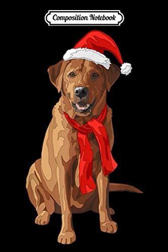 Composition Notebook: Red Labrador Retriever Dog Christmas Santa Hat RLRCSH Journal/Notebook Blank Lined Ruled 6x9 100 Pages