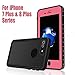 Effun iPhone 8 Plus/iPhone 7 Plus Waterproof Case, Dottie Style IP68 Certified Underwater Cover Shock/Dirt/Snow Proof Case with PH Test Paper, Stylus Pen and Floating Strap Pink Version