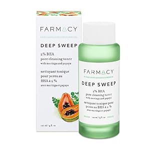Farmacy Deep Sweep 2% BHA Toner for Face – Pore Cleaner and Facial Exfoliator with Salicylic Acid (4 Fl Oz)