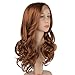 Tofafa Auburn Brown Lace Front Wig 100% Heat Resistant Synthetic Hair Long Wave Wig for Women 18 Inches