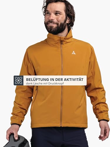 Schöffel Herren Ins Jacket Style Salza MNS, funktionale Fahrrad Regenjacke mit 4-Wege-Stretch, MTB Jacke mit vorgeformter Passform und Belüftungsöffnungen, chai, 50 thumbnail 2
