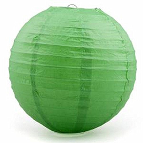 10x14"(Green) Round Paper Lanterns Lamp Wedding Birthday Party Decorations (A Liittle Tree)
