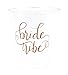 20 Piece Set of Bride Tribe and Bride Durable Plastic 1.5 oz. Shot Glasses for Bachelorette Parties, Weddings and Bridal Showers - Clear