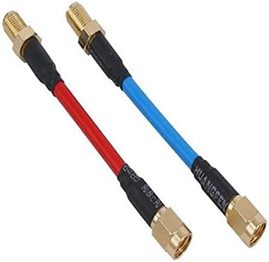 SICA Aomway CBA004 80mm FPV Antenna Extension Cord Wire SMA Male RP-SMA Male ( Red )