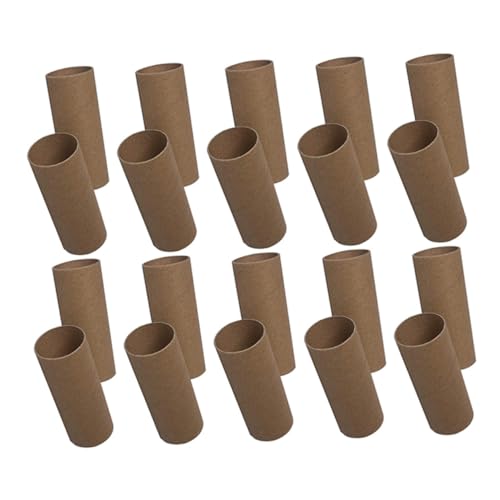 DOITOOL 20pcs DIY Drawing Paper Tubes Unfinished Paper Tubes Craft Making Material Boys and Girls Hand-Made Material