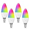 Smart LED Light Bulb E12 Candelabra Bulb WiFi Color Changing LED Bulbs, Dimmable Ceiling Fan Light 40W Equivalent, Smart…