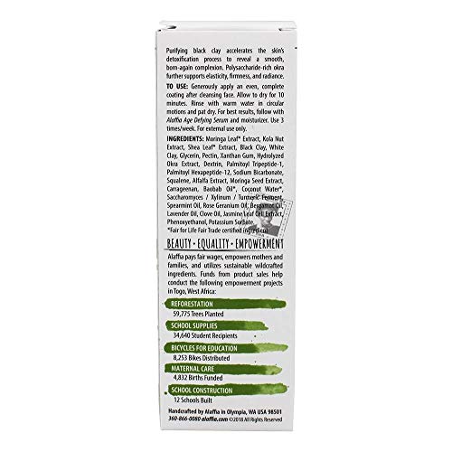 Alaffia - Age Defying Facial Mask with Black Clay & Okra - 3.4 fl. oz.