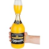 BigMouth Inc Bottomless Mimosa Glass, Funny Novelty Wine Glass, Holds 750 ml of Drink, Single XL Flute, Great for Breakfast and Brunch Parties