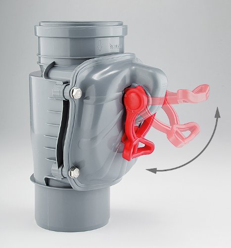 Rückstauverschluß Senkrecht 110 mm Abwasser Fall Rohr KG Klappe Rückstau Klappe – Bild 7