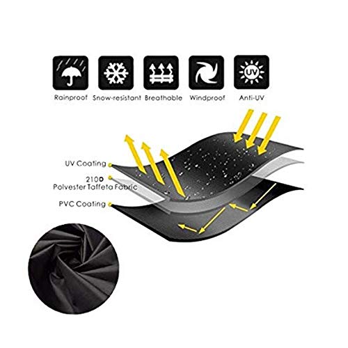 Waterproof Grill Cover Anti Dust Charcoal Electric Barbeque Garden Outdoor BBQ Protective Case 4 Sizes Black,190 x 71 x 117cm