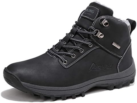 Schuhchan Mens Warm Winter Boots Fully Fur Lined Waterproof Snow Ankle Boots