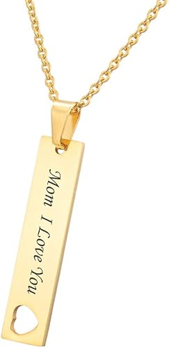 Amazon Tornado メッセージ ペンダント ネックレス 名入れ 文字やイラスト プレート 名前 カスタマイズ ステンレス 母の日 お守り 誕生日 ボックス付き 刻印無料 ネックレス 通販