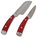 Emeril Lagasse Razor Sharp 2 Piece Chef Knife Set - 5 inch Santoku Knife, 3.5 Inch Stainless Steel Paring Knife, Forged Steel Clad Emerilware - Red Handles