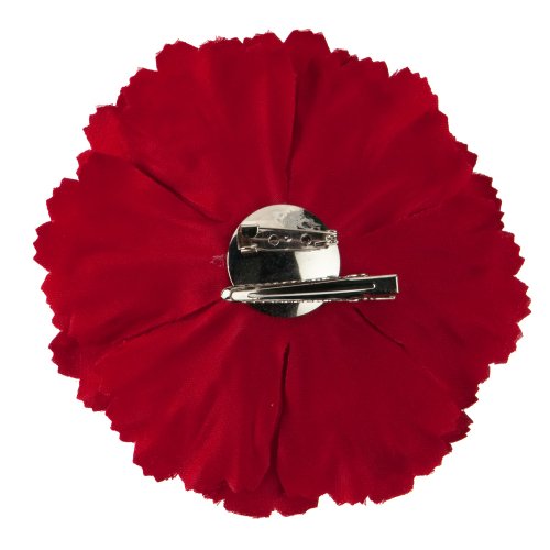 Multi Petal Flower with Pin and Clip - Red OSFM