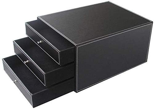 ホームアクセサリーデスクトップファイルキャビネット多層収納レザーデスクトップファイルキャビネットa4引き出しデスクトップ収納ボックス事務用品ビジネス ファイル収納ボックス Loober Com